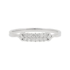18K White Gold Natural Diamond Ring 1/5 CTW Pavé Band Bridal Wedding Anniversary Stacking Fine Jewelry Gift