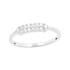 18K White Gold Natural Diamond Ring 1/5 CTW Pavé Band Bridal Wedding Anniversary Stacking Fine Jewelry Gift