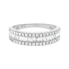 14K Gold Baguette & Round Cut Diamond Band Ring | Anniversary Jewelry