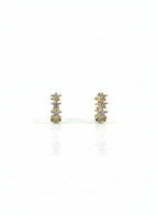 14K Gold Diamond Star Huggie Earrings, Celestial Jewelry