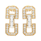 14K Gold Diamond Dangle Earrings: 0.7 CTW Fine Jewelry