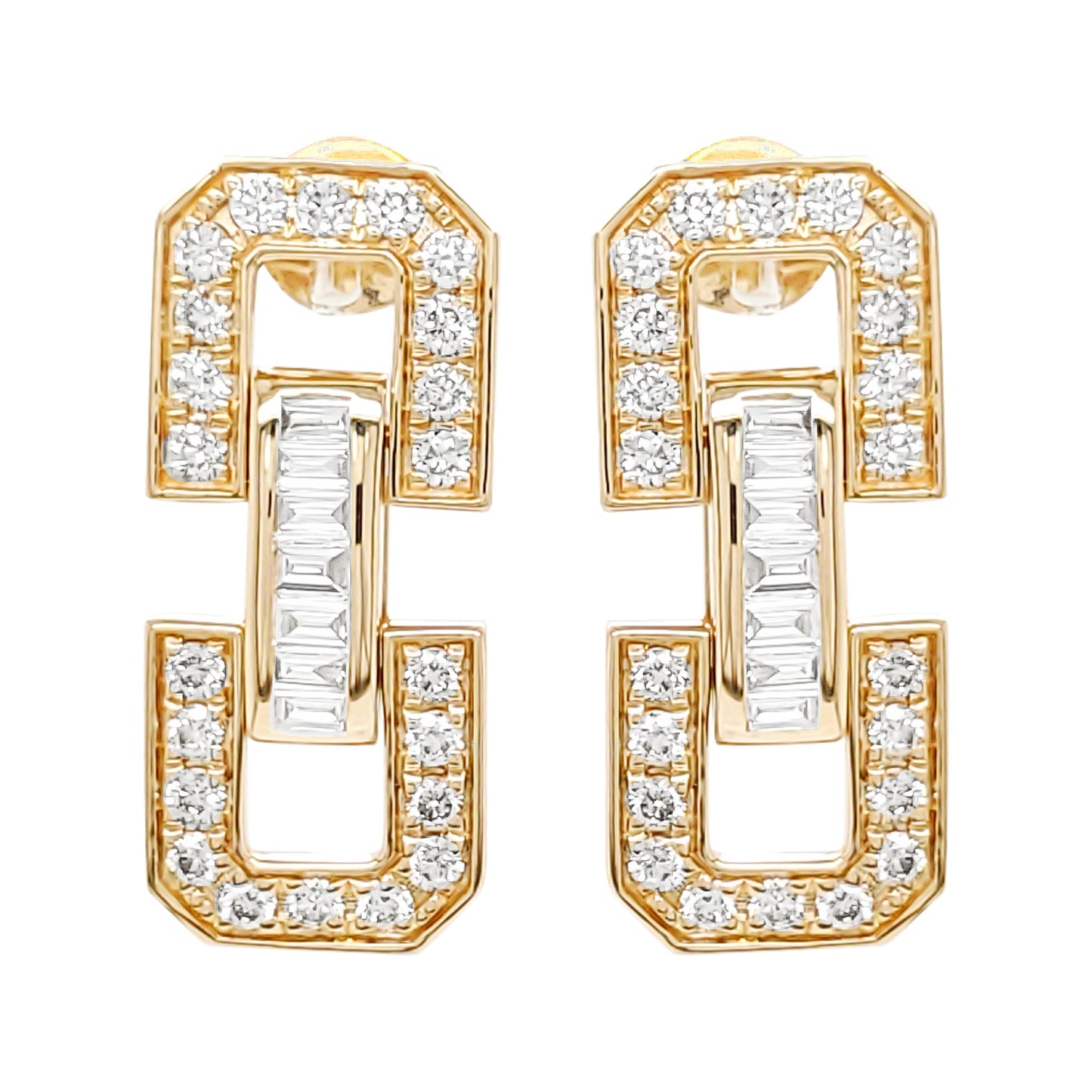 14K Gold Diamond Dangle Earrings: 0.7 CTW Fine Jewelry
