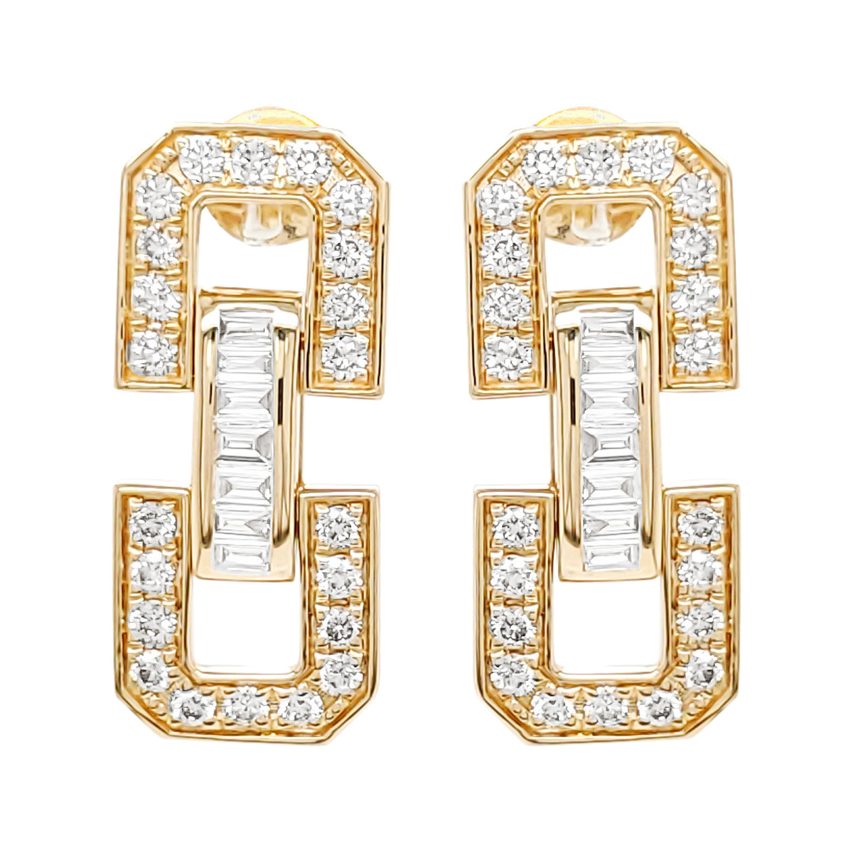 14K Gold Diamond Dangle Earrings: 0.7 CTW Fine Jewelry