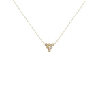 14K Gold Honeycomb Diamond Necklace, Geometric Bee Pendant