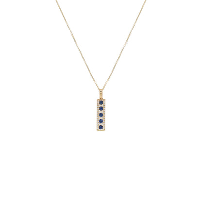 14K Gold Diamond Emerald/Ruby/Sapphire Pendant Necklace, 18 Inch Cable Chain