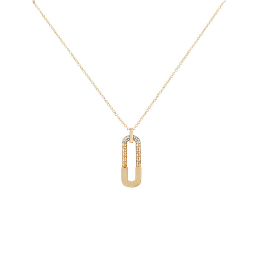 14K Solid Gold Diamond Pendant Necklace: Dainty Minimalist Jewelry