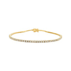 14K Solid Gold Diamond Tennis Bracelet, 1.0 CTW, 7 Inch