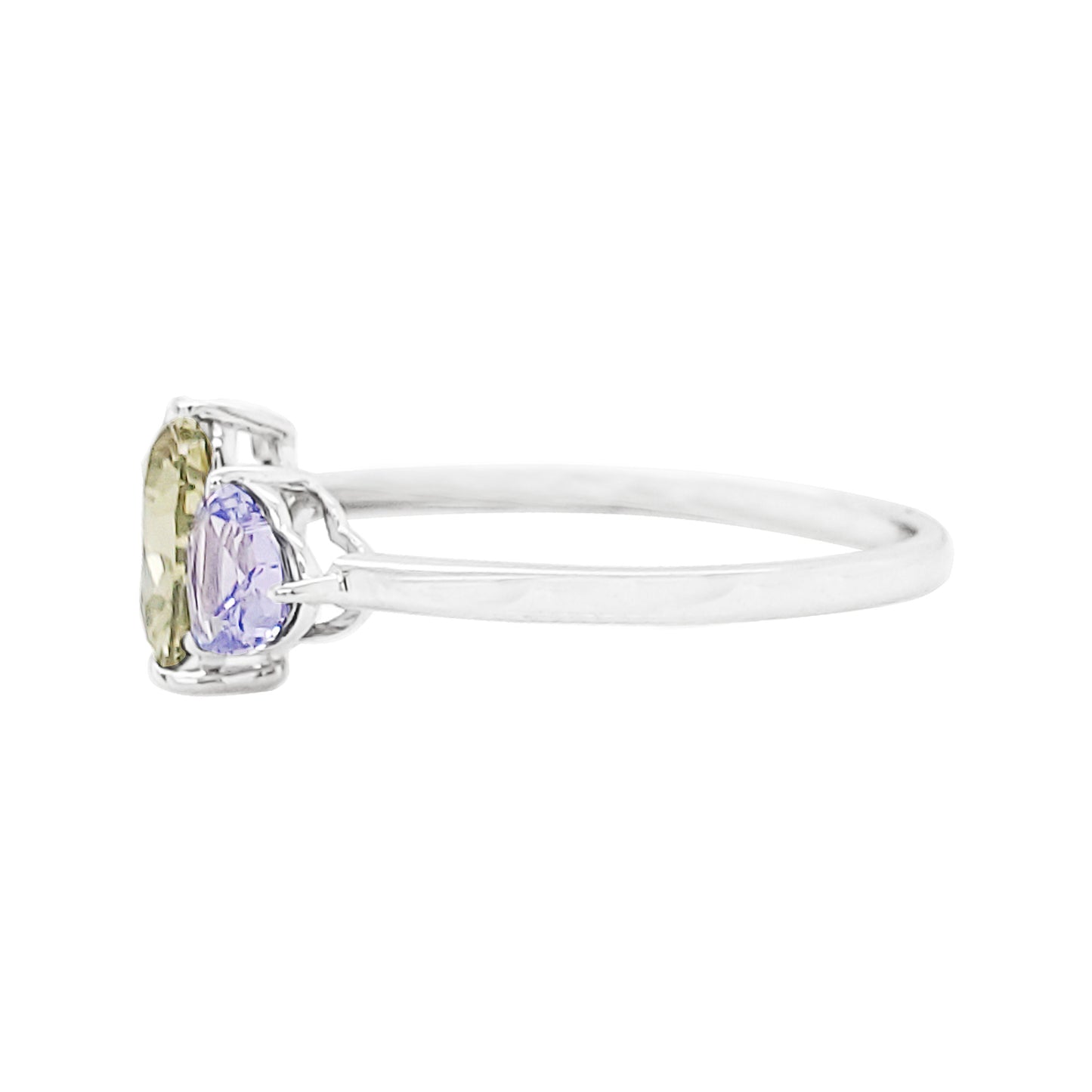 Heart Shape Multicolor Sapphire Ring - 14K Gold Engagement, Wedding