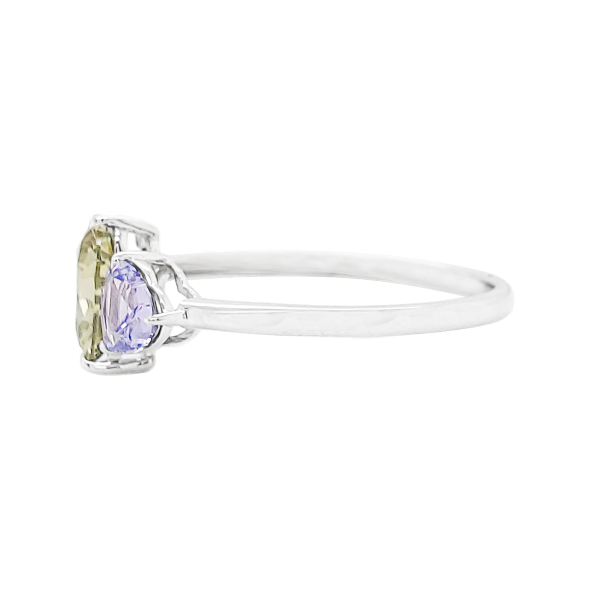 Heart Shape Multicolor Sapphire Ring - 14K Gold Engagement, Wedding