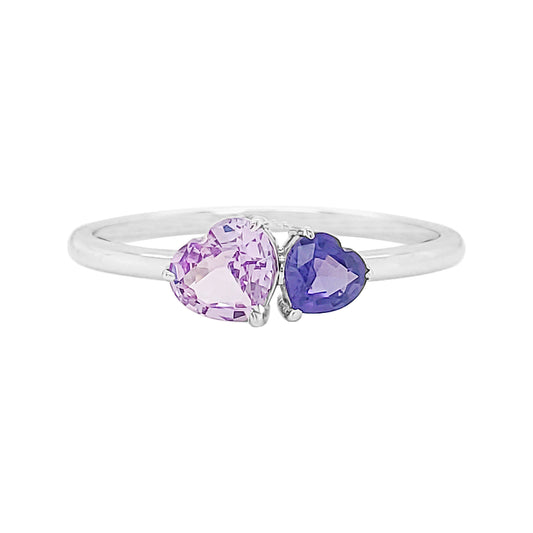 3/5 CTW Heart-Shaped Sapphire 14K Gold Ring: Engagement, Wedding Ring