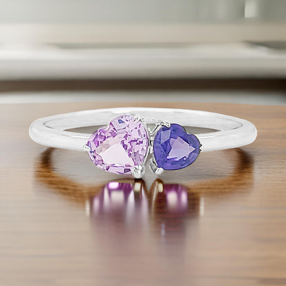 3/5 CTW Heart-Shaped Sapphire 14K Gold Ring: Engagement, Wedding Ring