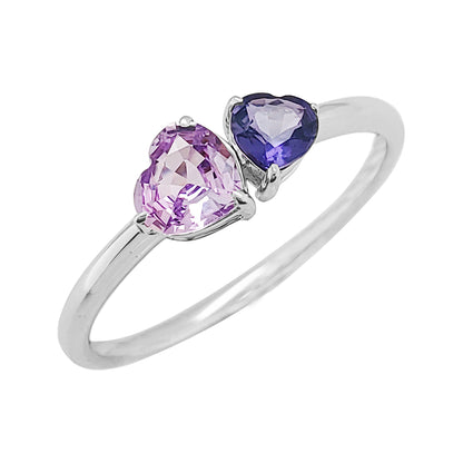3/5 CTW Heart-Shaped Sapphire 14K Gold Ring: Engagement, Wedding Ring
