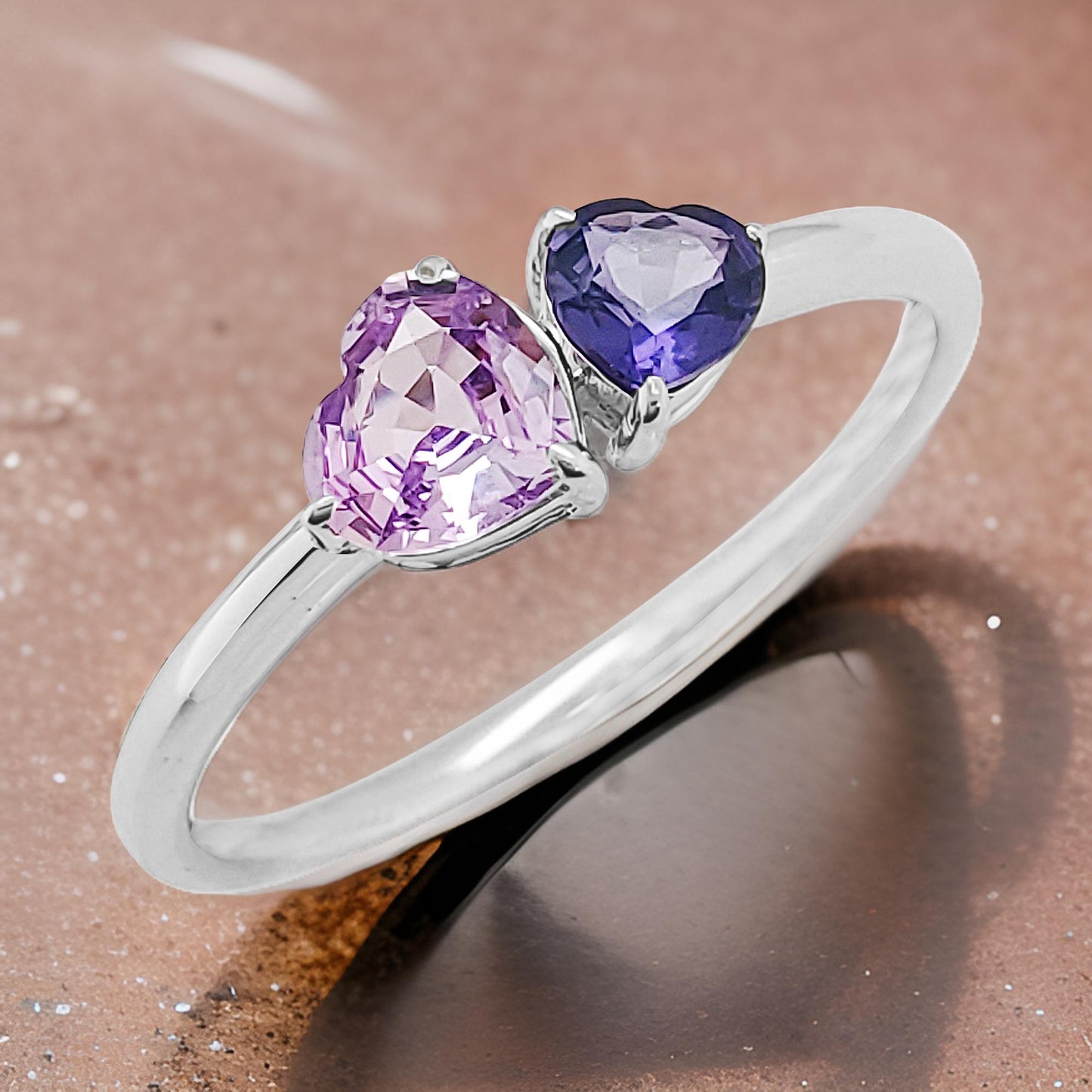 3/5 CTW Heart-Shaped Sapphire 14K Gold Ring: Engagement, Wedding Ring