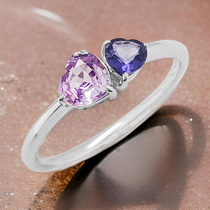 3/5 CTW Heart-Shaped Sapphire 14K Gold Ring: Engagement, Wedding Ring