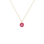 1/2CTW Marquise Ruby and Diamond 14K Gold Pendant Necklace