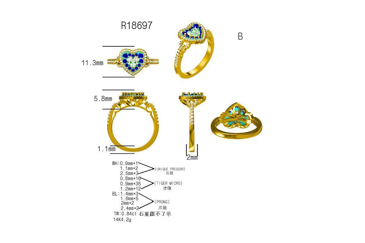 19327R RING WITH DIAMONDS