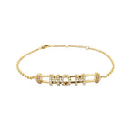 Diamond Pave "MOM" Bracelet: 14K Gold Mother's Jewelry
