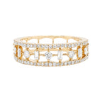 14K Gold Diamond Anniversary Band: Round & Baguette, 1/2CTW