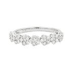 1/2CTW Diamond Cluster 14K Gold Band Ring: Wedding, Anniversary, Engagement