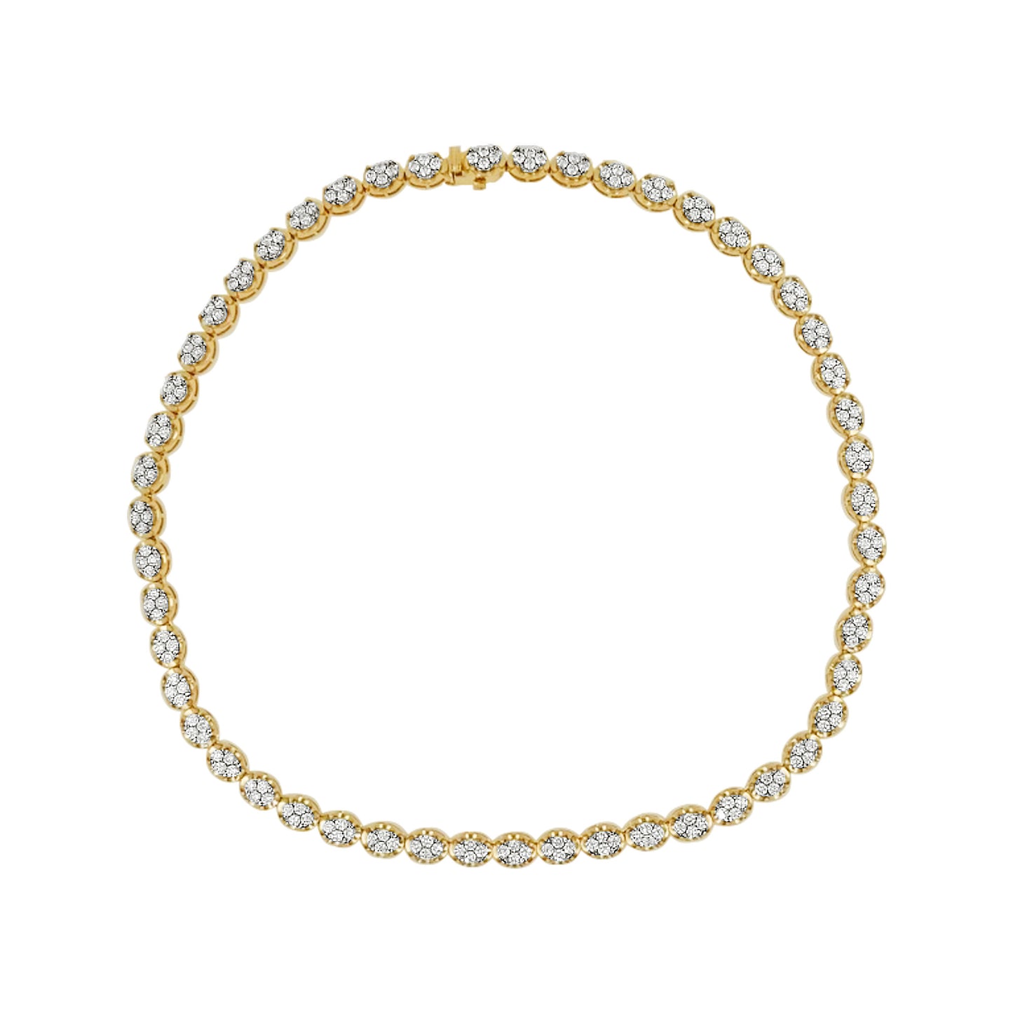 8 CTW Diamond Tennis Necklace: Handmade 14K Gold Fine Jewelry