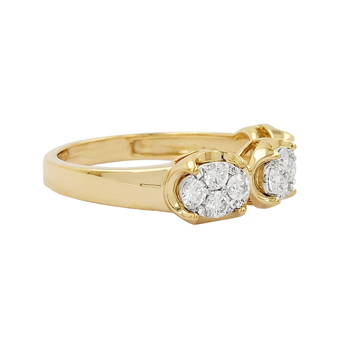 14K Gold Diamond Cluster Ring: 0.50 CTW Anniversary Gift