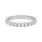 14K White Gold Diamond Eternity Band, 1 CTW Round Cut