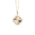 14K Yellow Gold Diamond Sunburst Medallion Necklace, 0.5 CTW