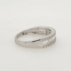 14K Gold Baguette & Round Cut Diamond Band Ring | Anniversary Jewelry