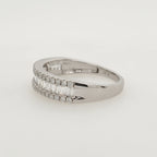 14K Gold Baguette & Round Cut Diamond Band Ring | Anniversary Jewelry