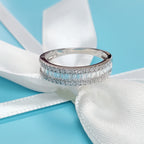 14K Gold Baguette & Round Cut Diamond Band Ring | Anniversary Jewelry