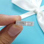 14K Gold Baguette & Round Cut Diamond Band Ring | Anniversary Jewelry