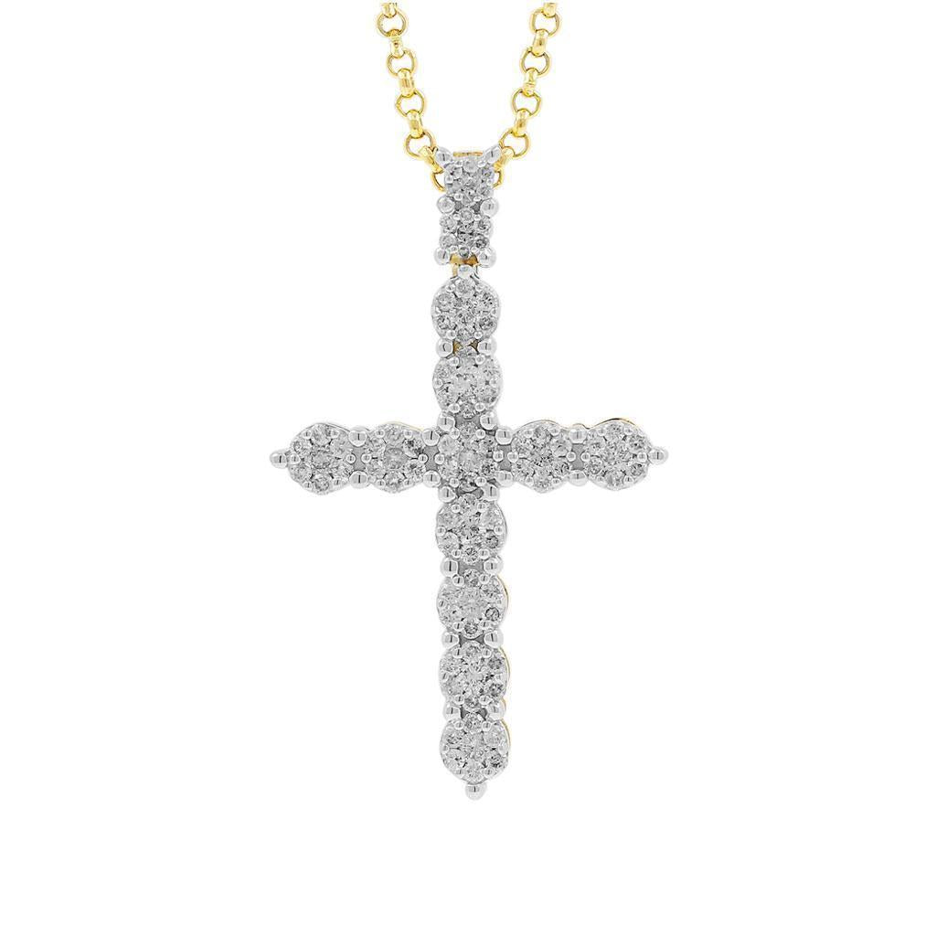 15295P 10K GOLD PENDANT WITHOUT CHAIN WITH DIAMOND
