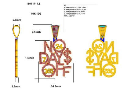 16011P-1.5 Pendant With Diamond