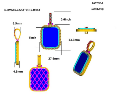 16576P-1'' Pendant With Diamond