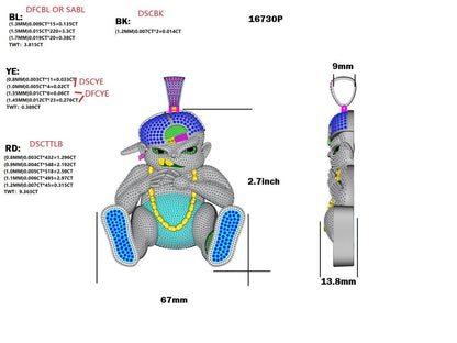 16730P' Pendant With Diamond