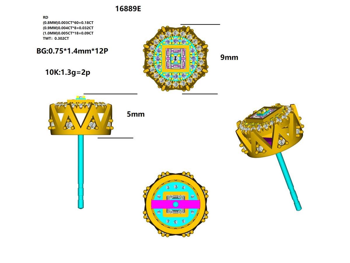 16889E Earring With Diamonds