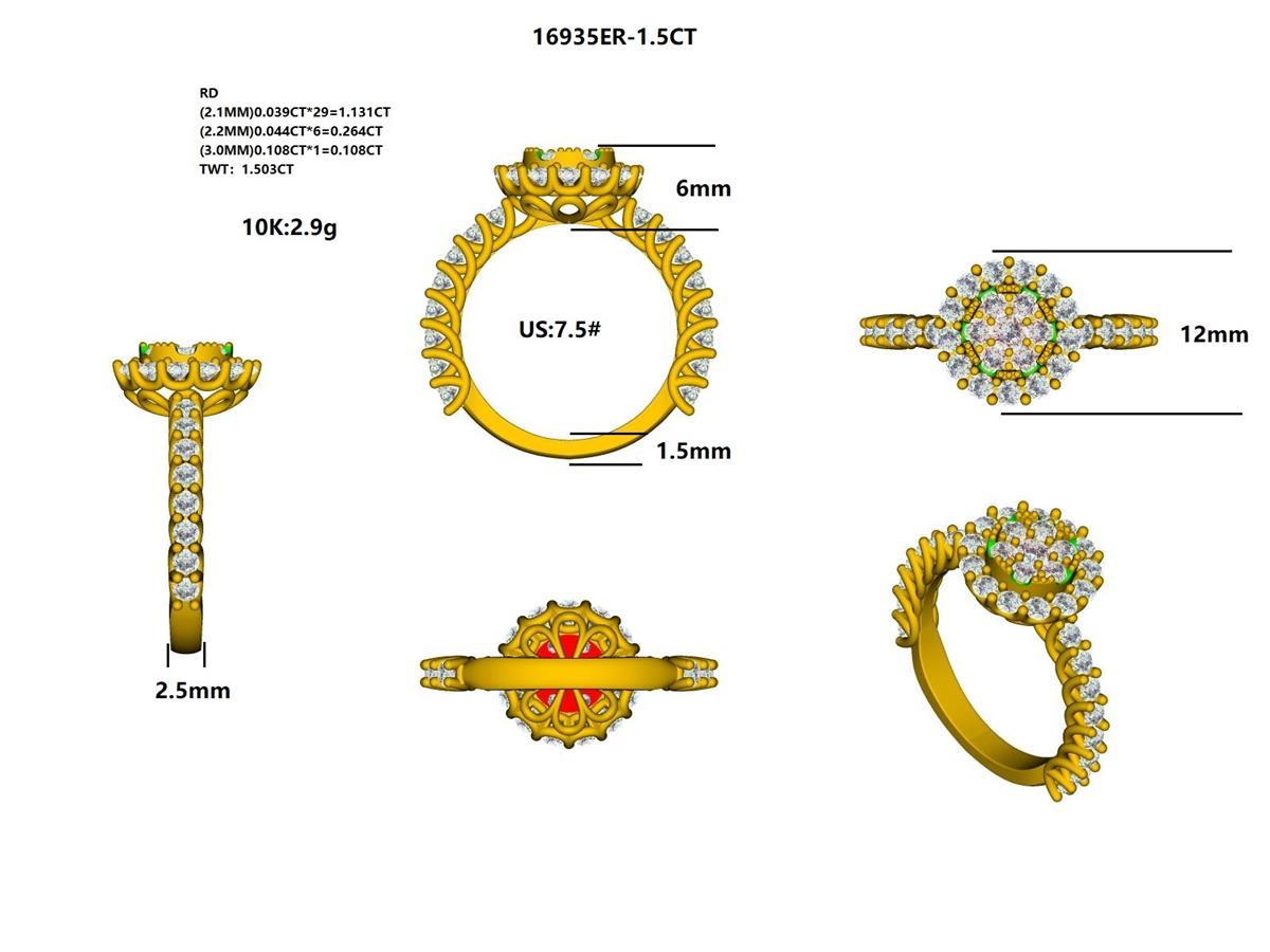 16935ER-1.5CT Ring With Diamond
